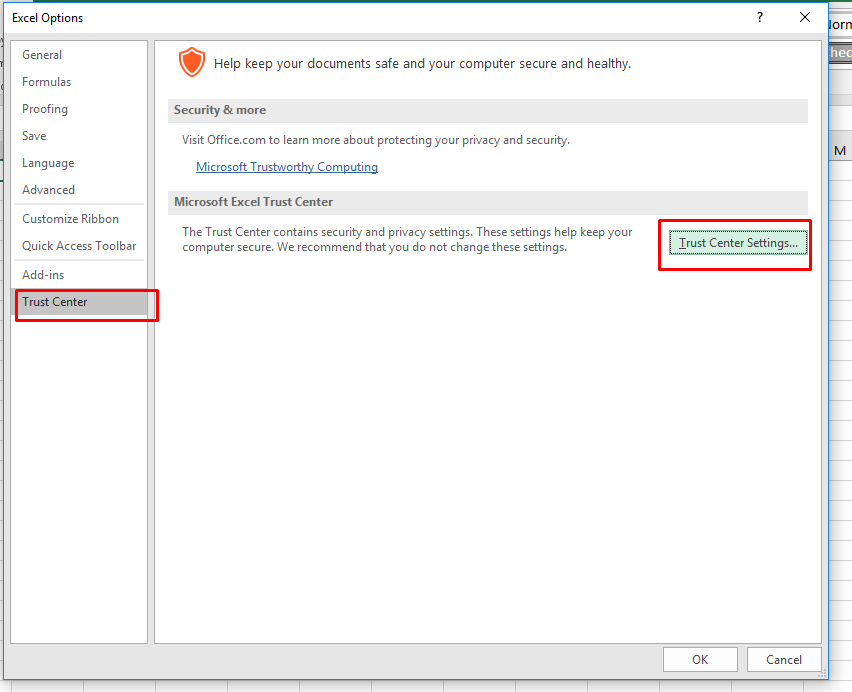 résoudre le problème de non-ouverture du fichier XLSM