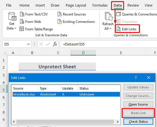 We Can’t Update Some of The Links in Your Workbook
