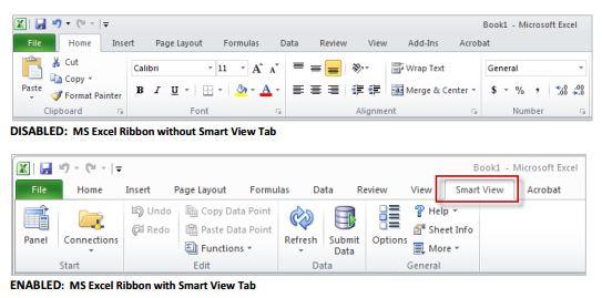 Activer les compléments Smart View