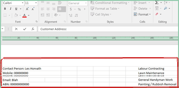 Excel Cellules qui se chevauchent