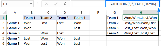 Excel TEXTJOIN ne fonctionne pas