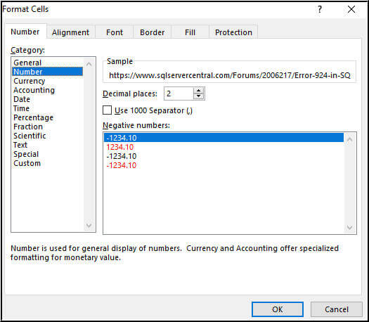 Excel n'enregistre pas les problèmes de formatage