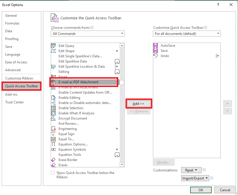 Excel enregistrer comme pdf ne pas montrant problème 