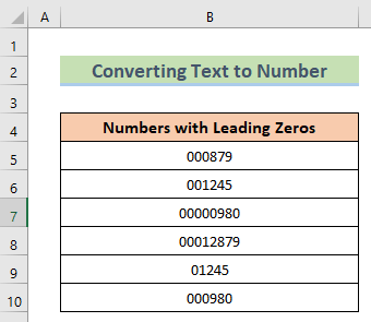 supprimer les zéros non significatifs dans Excel