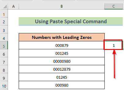 supprimer les zéros non significatifs dans Excel