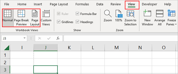 L’option Règle est grisée dans Excel