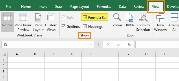 Comment masquer la barre de formule dans Excel
