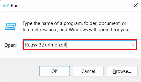 Regsvr32 urlmon.dll