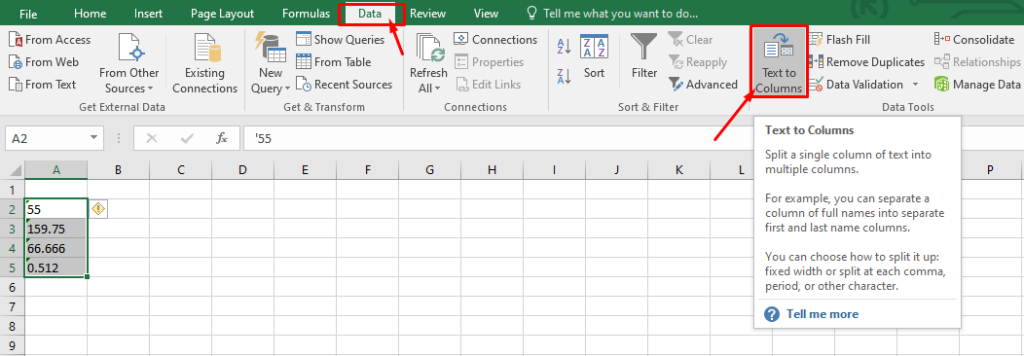 convertir du texte en date dans Excel