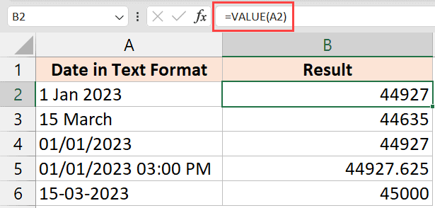 convertir du texte en date dans Excel