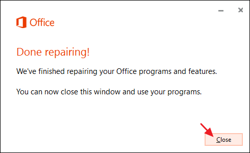Repair MS Office Application 4