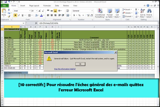 [10 correctifs] Pour résoudre l'échec général des e-mails quittez l'erreur Microsoft Excel