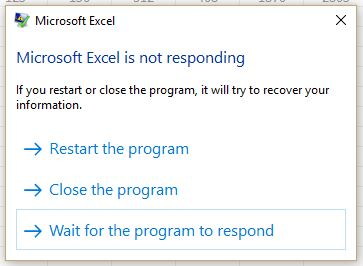 fichiers Excel non enregistrés lorsque Excel ne répond