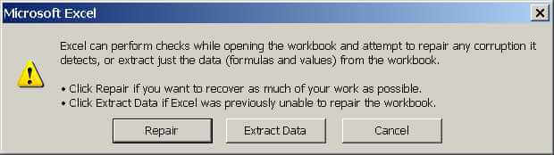  ouvrir fichier Excel corrompu 2