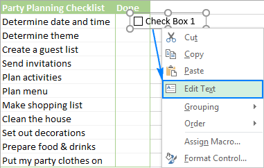 Comment insérer une case à cocher dans Excel