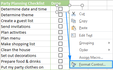 Comment insérer une case à cocher dans Excel