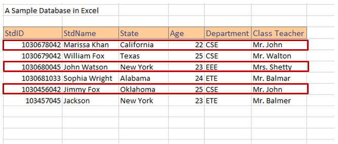 créer une base de données consultable dans Excel 6