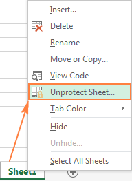 Déverrouiller la feuille de calcul Excel protégée 1