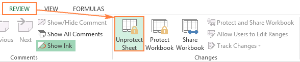 Déverrouiller la feuille de calcul Excel protégée 2