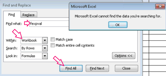 Excel Trouver et Remplacer pas ne fonctionne 1