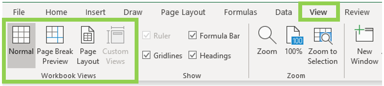 Changer la vue de la mise en page