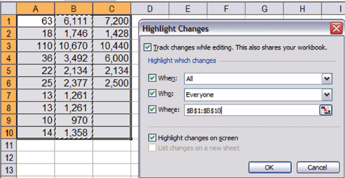 Excel Suivi des modifications grisé 2