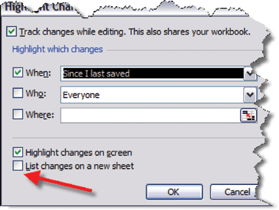 Excel Suivi des modifications grisé 9