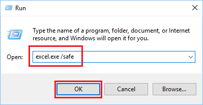 Exécuter Excel en mode sans échec