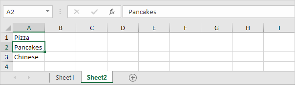 créer une baisse liste dans Excel 23