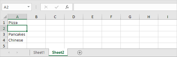 créer une baisse liste dans Excel 26