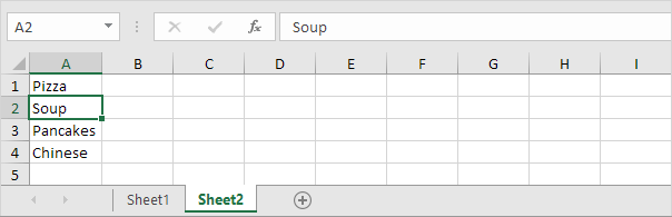 créer une baisse liste dans Excel 27