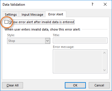 créer une baisse liste dans Excel 8