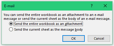 Envoyer le classeur entier en tant que pièce jointe à un e-mail 1