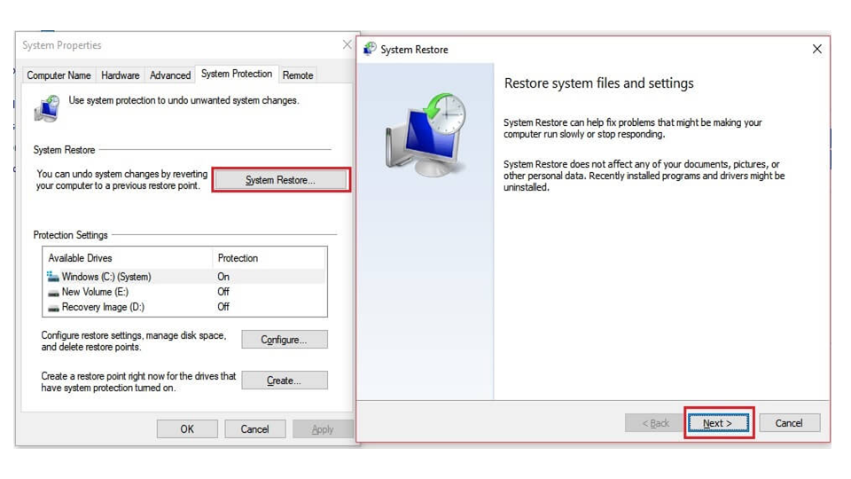 Utiliser la fonction de restauration 6