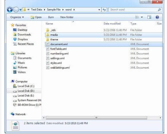 extraire les image à partir fichier extension 6