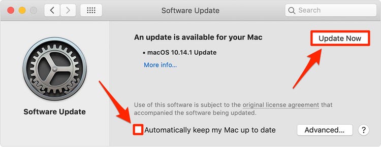 mettez à jour votre MAC OS