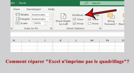Comment réparer "Excel n'imprime pas le quadrillage"?