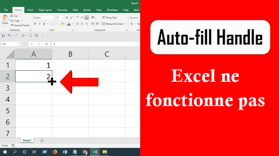 Excel AutoFill ne fonctionne pas